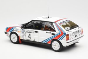 Lancia Delta HF 4WD #4 M. Alen / I. Kivimaki Martini Rally 1000 Lakes 1987 Kyosho 1:18 08960B Fém – 7. kép a 8-ből