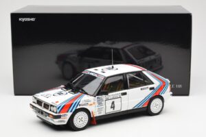 Lancia Delta HF 4WD #4 M. Alen / I. Kivimaki Martini Rally 1000 Lakes 1987 Kyosho 1:18 08960B Fém – 8. kép a 8-ből