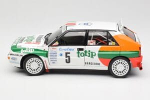 Lancia Delta HF Integrale Evo II Totip #5 A. Aghini / S. Farnocchia Rally Monte Carlo 1993 Kyosho 1:18 08348F Fém – 4. kép a 8-ből