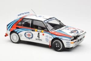 Lancia Delta HF Integrale Evo Martini #4 D. Auriol / B. Occelli Winner Rally Monte Carlo 1992 Kyosho 1:18 08348A Fém – 6. kép a 8-ből