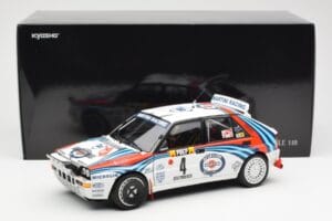 Lancia Delta HF Integrale Evo Martini #4 D. Auriol / B. Occelli Winner Rally Monte Carlo 1992 Kyosho 1:18 08348A Fém – 8. kép a 8-ből