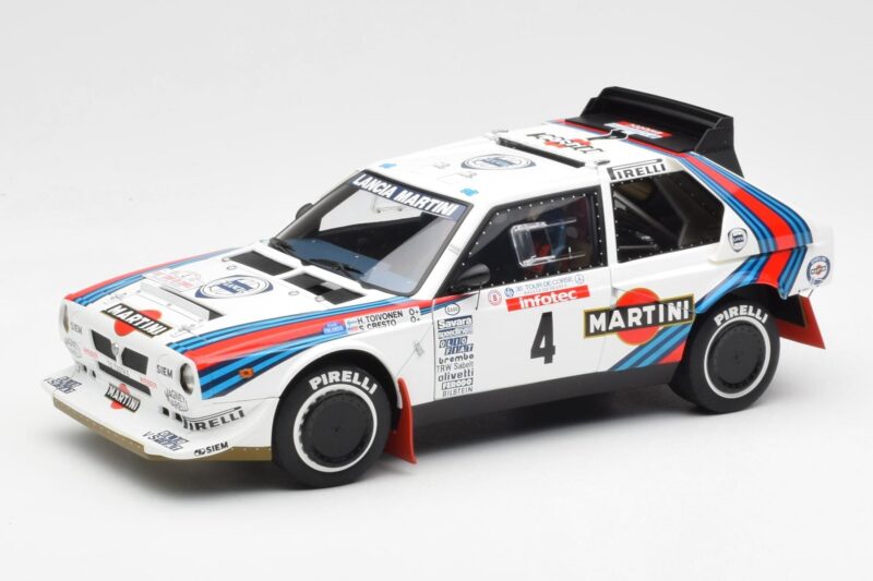 Lancia Delta S4 Martini #4 H. Toivonen / S. Cresto Rally Tour de Corse 1986 AUTOart 1:18 88620 Fém