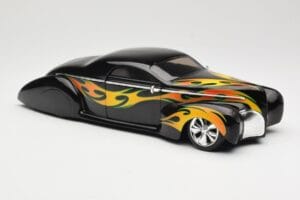 Lincoln Zephyr Scrape Custom Fekete Lángokkal Hot Wheels 1:18 57319 Fém – 6. kép a 8-ből
