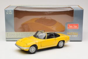 Lotus Elan S3 Kabrió Sárga Sun Star 1:18 4052 Fém – 6. kép a 6-ből