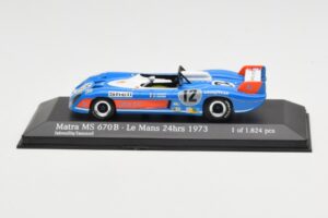 Matra Simca MS670B #12 J-P. Beltoise / J-P. Jabouille / J-P. Jaussaud 24 Hours of Le Mans 1973 Minichamps 1:43 430731112 Fém