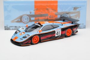 McLaren F1 GTR Gulf #41 P. Gounon / S. Oloffson 24 Hours of Le Mans 1997 Minichamps 1:18 530133741 Fém – 8. kép a 8-ből