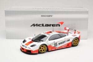 McLaren F1 GTR West Competition #49 J. Nielsen / J. Mass / T. Bscher 24 Hours of Le Mans 1995 Minichamps 1:18 530133549 Fém – 8. kép a 8-ből