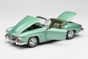 Mercedes 190 SL W121 Világoszöld Metál Norev 1:18 183401 Fém – 2. kép a 9-ből