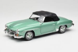 Mercedes 190 SL W121 Világoszöld Metál Norev 1:18 183401 Fém – 3. kép a 9-ből