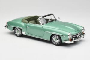 Mercedes 190 SL W121 Világoszöld Metál Norev 1:18 183401 Fém – 7. kép a 9-ből