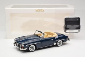 Mercedes 190 SL W121 Middle Blue Norev 1:18 183403 Fém – 8. kép a 8-ből