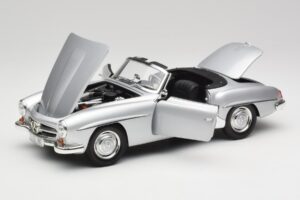 Mercedes 190 SL W121 Ezüst Szürke Minichamps 1:18 100037031 Fém – 2. kép a 8-ből