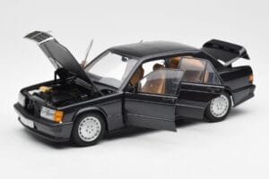Mercedes 190E 2.3-16 W201 Kékfekete Metallic AUTOart 1:18 76122 Fém – 2. kép a 8-ből