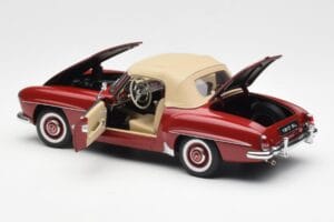 Mercedes 190SL W198 Piros AUTOart 1:18 76116 Fém – 5. kép a 8-ből