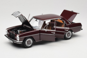 Mercedes 200 W115 Sötét Vörösesbarna Norev 1:18 183778 Fém – 2. kép a 8-ből
