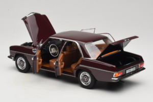 Mercedes 200 W115 Sötét Vörösesbarna Norev 1:18 183778 Fém – 5. kép a 8-ből