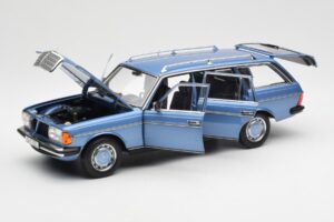 Mercedes 200 S123 T-Model Diamond Kék Dealer Kiadás Norev 1:18 B66040671 Fém – 2. kép a 8-ből