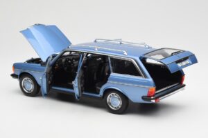 Mercedes 200 S123 T-Model Diamond Kék Dealer Kiadás Norev 1:18 B66040671 Fém – 5. kép a 8-ből