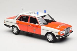 Mercedes 200 W123 Mentőautó Fehér Norev 1:18 183834 Fém – 4. kép a 8-ből