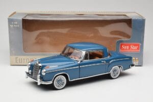 Mercedes 220 SE W128 Kék Sun Star 1:18 3561 Fém – 8. kép a 8-ből