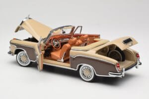 Mercedes 220 SE W128 Kabrió Bronzvörös Sun Star 1:18 3572 Fém – 5. kép a 8-ből