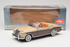 Mercedes 220 SE W128 Kabrió Bronzvörös Sun Star 1:18 3572 Fém – 8. kép a 8-ből