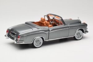Mercedes 220 SE W128 Kabrió Grey Metallic Sun Star 1:18 3352-M1 Fém – 3. kép a 8-ből