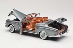 Mercedes 220 SE W128 Kabrió Grey Metallic Sun Star 1:18 3352-M1 Fém – 5. kép a 8-ből