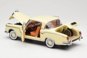 Mercedes 220 SE W128 Coupe Bézs Sun Star 1:18 3562 Fém – 5. kép a 8-ből