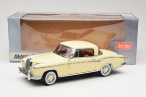 Mercedes 220 SE W128 Coupe Bézs Sun Star 1:18 3562 Fém – 8. kép a 8-ből