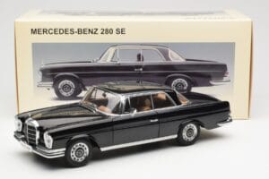 Mercedes 280 SE W111 Coupe Fekete AUTOart 1:18 76286 Fém – 8. kép a 8-ből