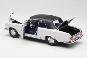 Mercedes 280 SE W111 Kabrió Világosszürke Norev 1:18 183530 Fém – 5. kép a 8-ből