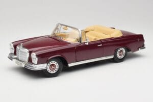 Mercedes 280SE W108 Bordeaux Piros Maisto 1:18 31811 Fém