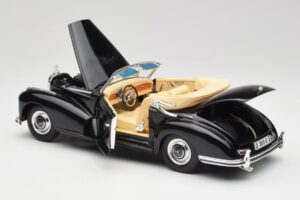 Mercedes 300 S W188 Kabrió Fekete Tchibo 1:18 36782 Fém – 5. kép a 8-ből