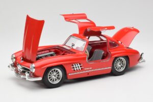 Mercedes 300 SL Piros Bburago 1:18 3015 Fém – 2. kép a 8-ből
