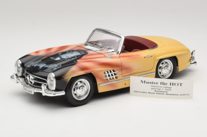 Mercedes 300 SL Roadster Rosemarie Muster Limitált Kiadás 18/27 Bburago 1:18 3023-M1 Fém