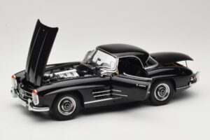 Mercedes 300 SL W198 Roadster With Hardtop Fekete Minichamps 1:18 180039040 Fém – 2. kép a 8-ből
