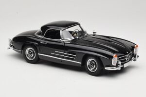 Mercedes 300 SL W198 Roadster With Hardtop Fekete Minichamps 1:18 180039040 Fém – 6. kép a 8-ből