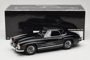 Mercedes 300 SL W198 Roadster With Hardtop Fekete Minichamps 1:18 180039040 Fém – 8. kép a 8-ből