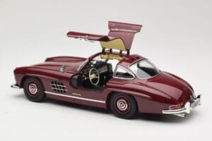 Mercedes 300 SL W198 Gullwing Sötétvörös Minichamps 1:18 110037218 Fém – 5. kép a 8-ből