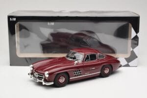 Mercedes 300 SL W198 Gullwing Sötétvörös Minichamps 1:18 110037218 Fém – 8. kép a 8-ből