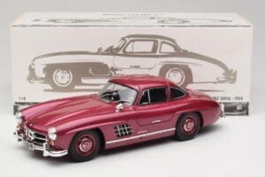 Mercedes 300 SL W198 Tűzpiros Minichamps 1:18 180039008 Fém – 8. kép a 8-ből
