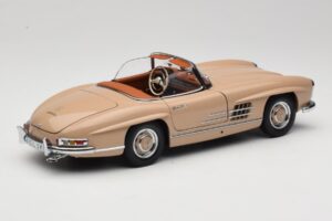 Mercedes 300 SL W198 Roadster Világosbarna Minichamps 1:18 180039032 Fém – 3. kép a 8-ből