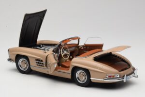 Mercedes 300 SL W198 Roadster Világosbarna Minichamps 1:18 180039032 Fém – 5. kép a 8-ből