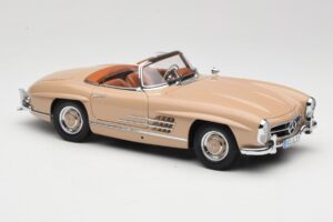 Mercedes 300 SL W198 Roadster Világosbarna Minichamps 1:18 180039032 Fém – 6. kép a 8-ből