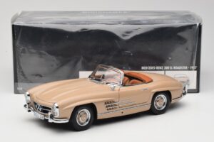Mercedes 300 SL W198 Roadster Világosbarna Minichamps 1:18 180039032 Fém – 8. kép a 8-ből