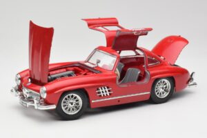 Mercedes 300 SL W198 Red Metallic Bburago 1:18 3013-M1 Fém – 2. kép a 8-ből