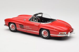 Mercedes 300 SL W198 Roadster Piros Merevfedeles Minichamps 1:18 180039041 Fém – 7. kép a 8-ből