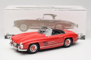 Mercedes 300 SL W198 Roadster Piros Merevfedeles Minichamps 1:18 180039041 Fém – 8. kép a 8-ből