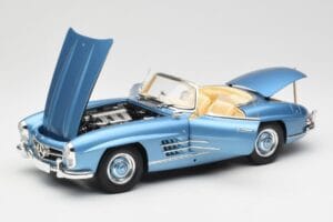 Mercedes 300 SL W198 Roadster Hardtop Light Blue Metallic Minichamps 1:18 180039042 Fém – 2. kép a 9-ből